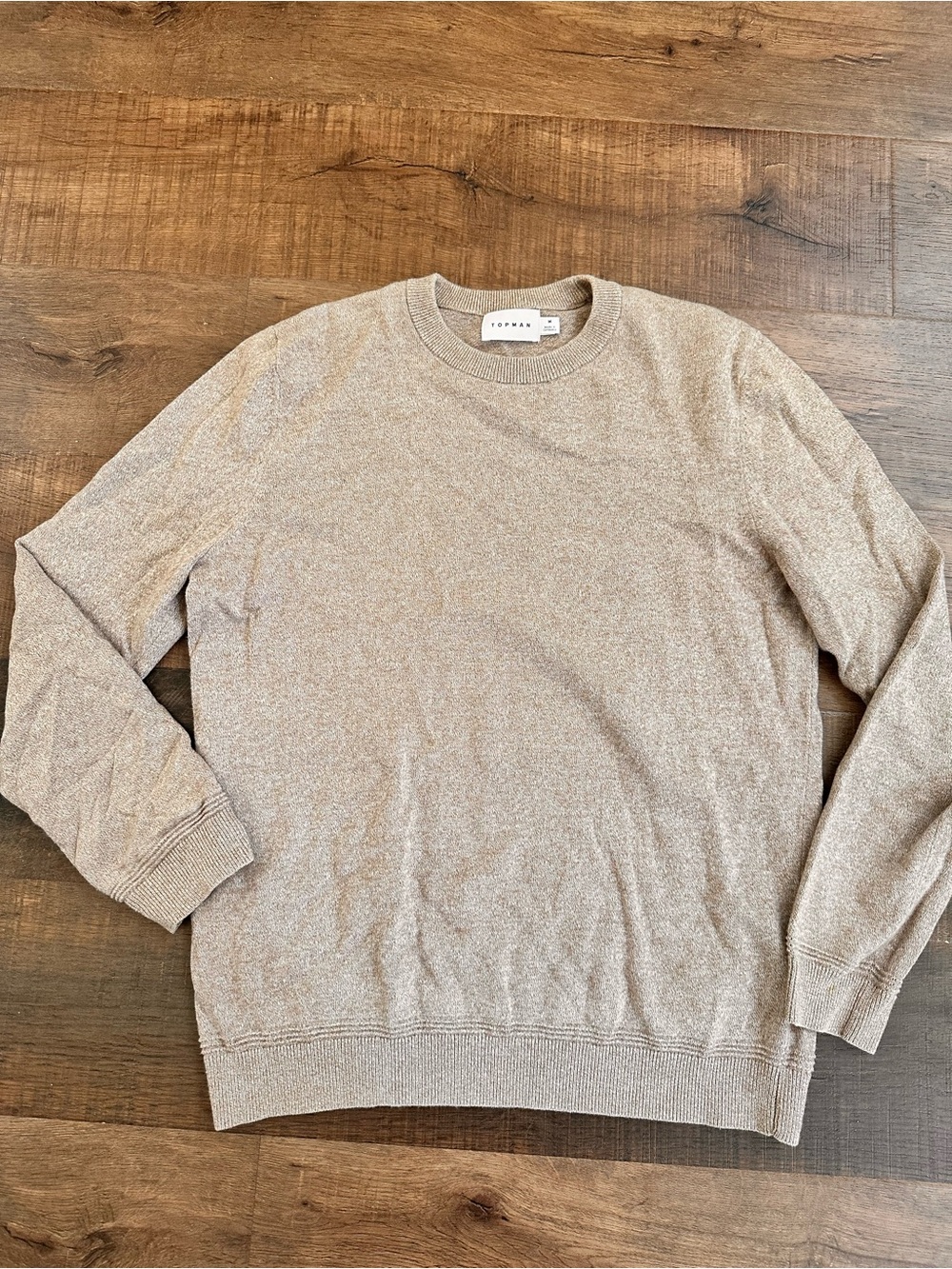 Topman Crewneck Sweater in Light heathered Taupe size M